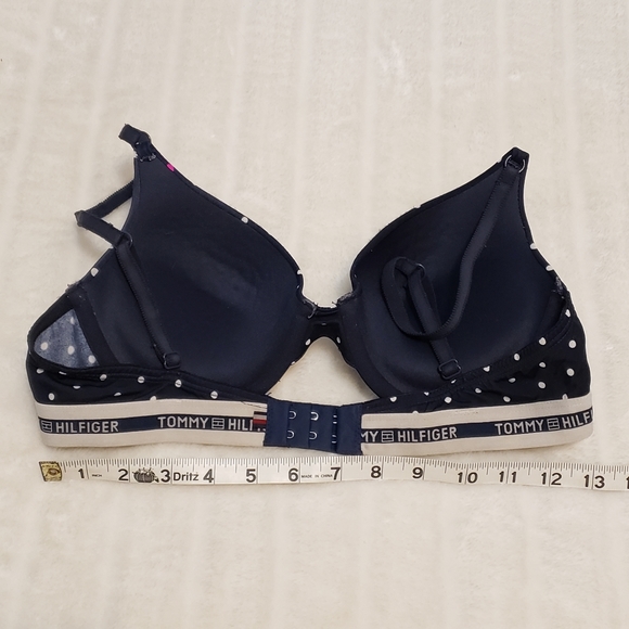 Tommy Hilfiger Polka Dot Classic Tee Push Up Bra 34C - Picture 8 of 8